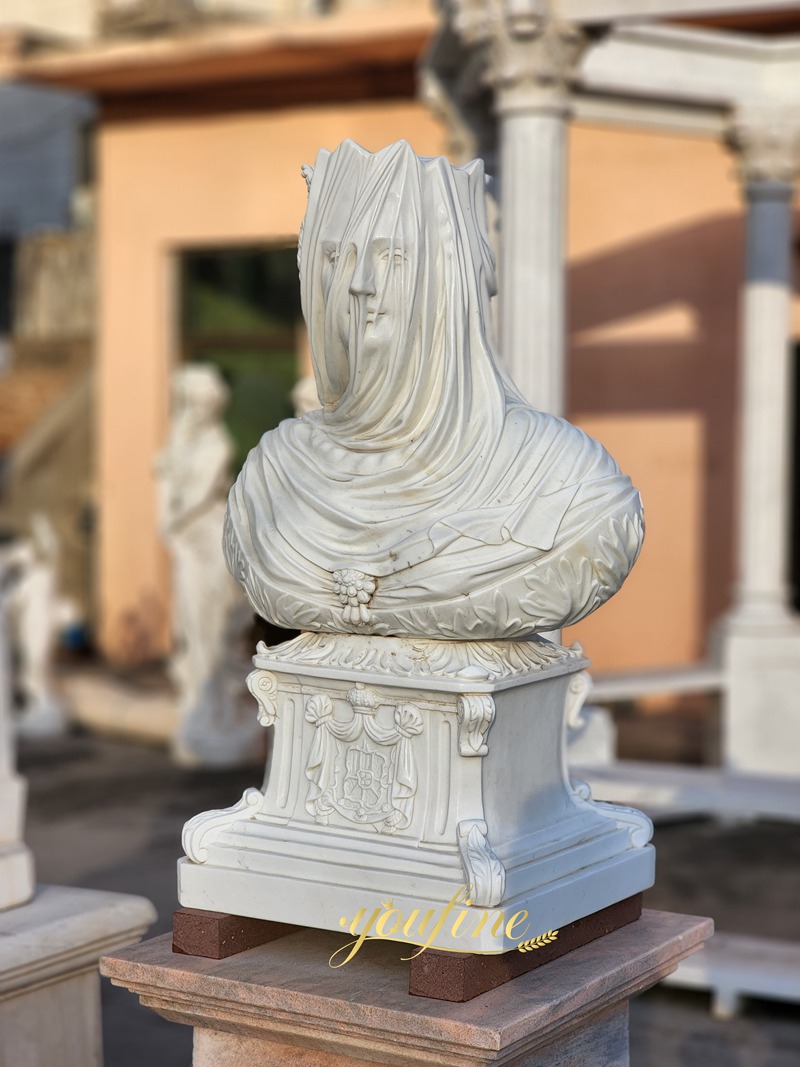 Veiled Marble woman Statues