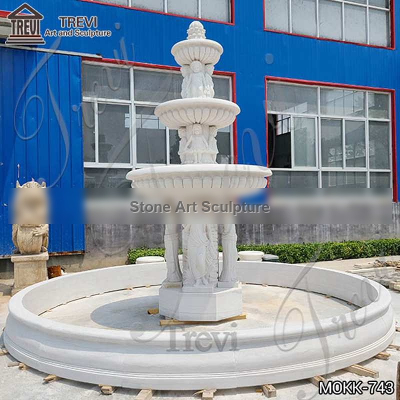 Outdoor Marble Woman Water Fountain Manufacturer MOKK-743 detail image