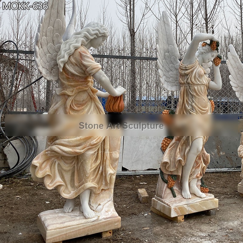 Outdoor Garden Marble Winged Four Seasons Statues for Sale MOKK-636 detail image