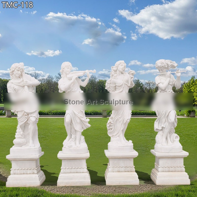 Marble Musical Four Seasons Sculpture Playing Instruments