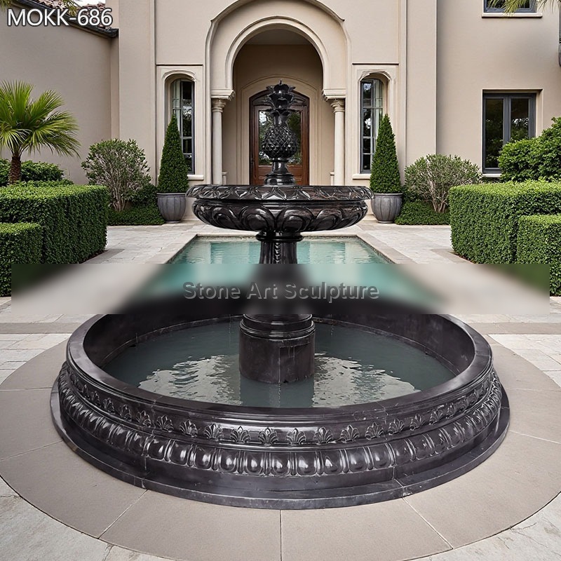 Black Granite Water Fountain for Outdoor MOKK-686