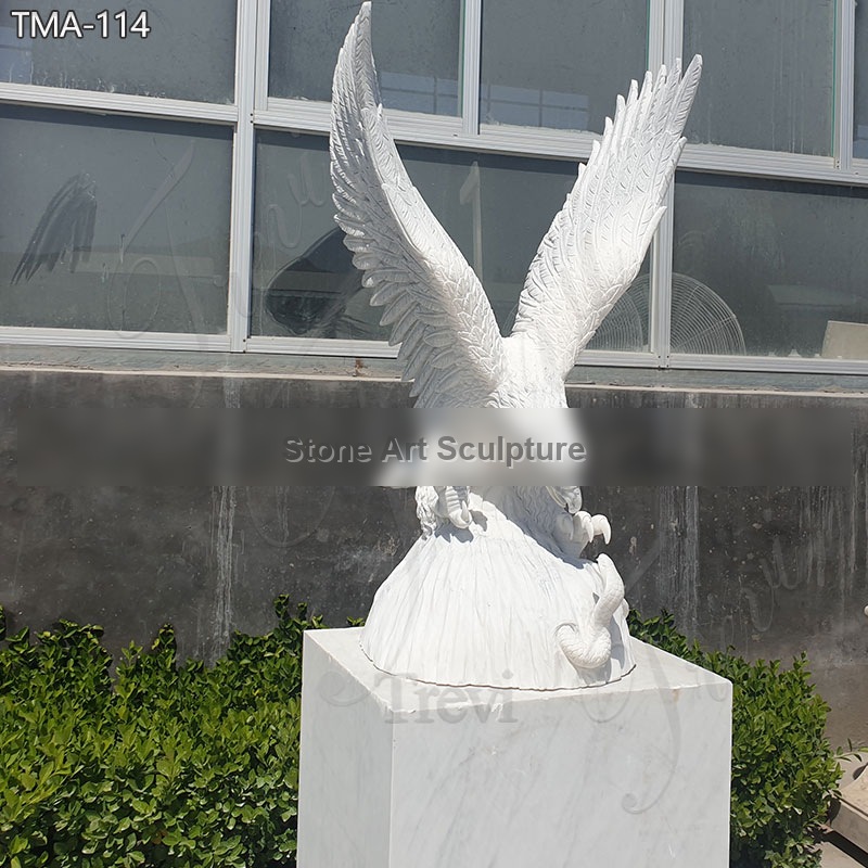 Life-Size Wildlife Marble Eagle Sculpture Factory Supply detail image