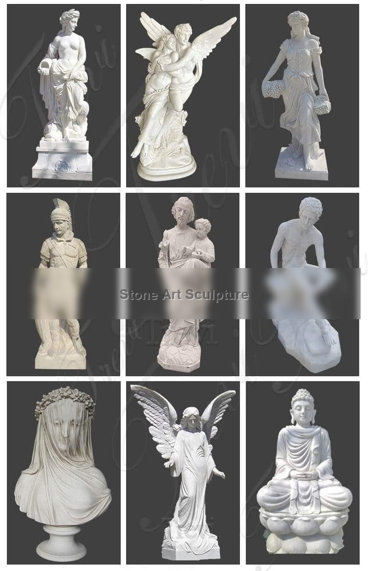 Outdoor Marble Praying Angel Sculpture with Book for sale MOKK-237 detail image