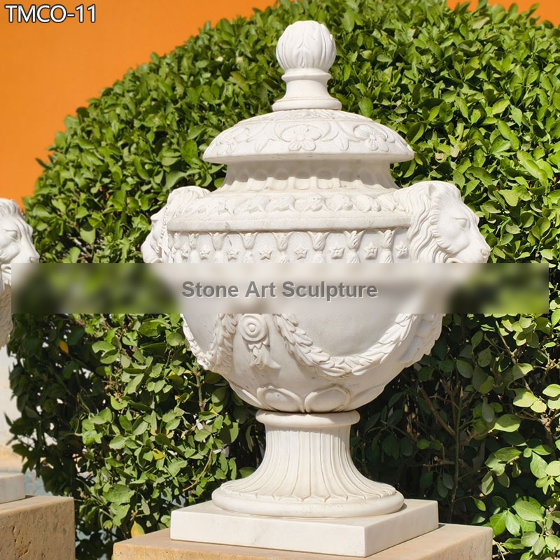 Exquisite White Marble Finials for Castle detail image
