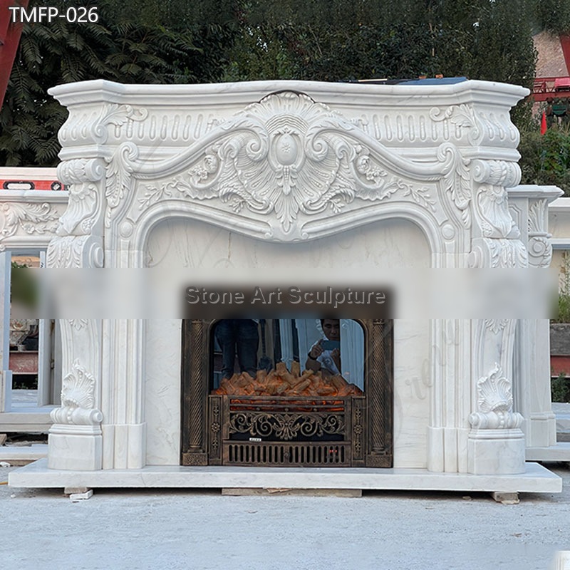 Newly Designed Marble Fireplace Mantel Home Decor for Sale TMFP-026