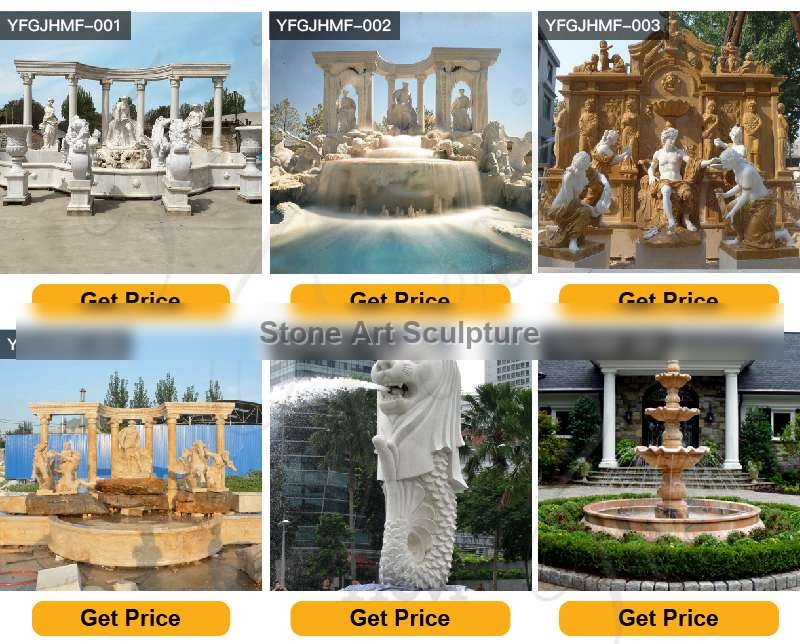Large Exquisite Marble Fountain with Horse Statue for sale MOKK-809 detail image