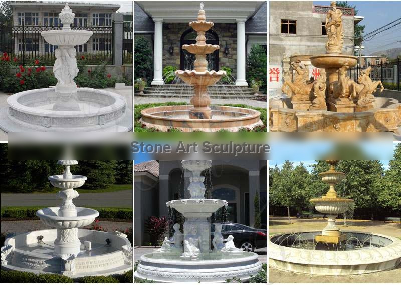 Small Size Outdoor White Marble Water Angel Wall Fountain for Sale MOKK-757 detail image