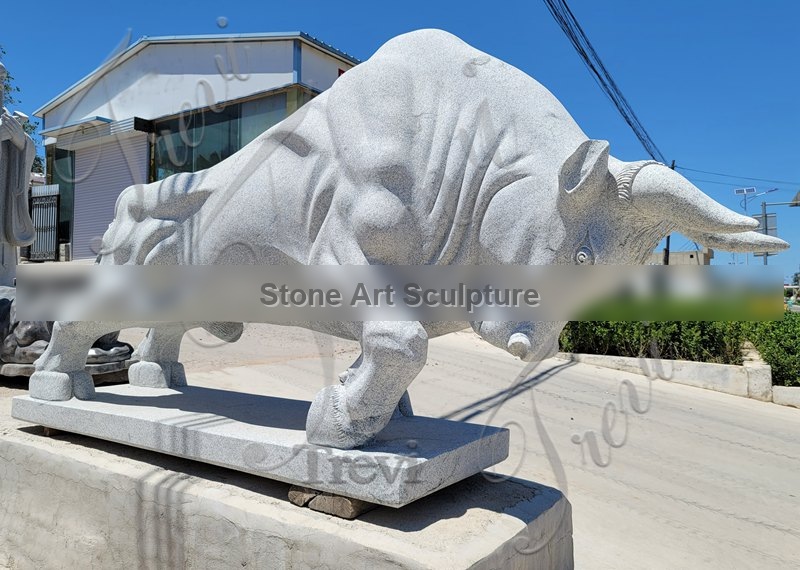 Life Size Granite Stone Bull Statue Factory Supplier TMA-102 detail image