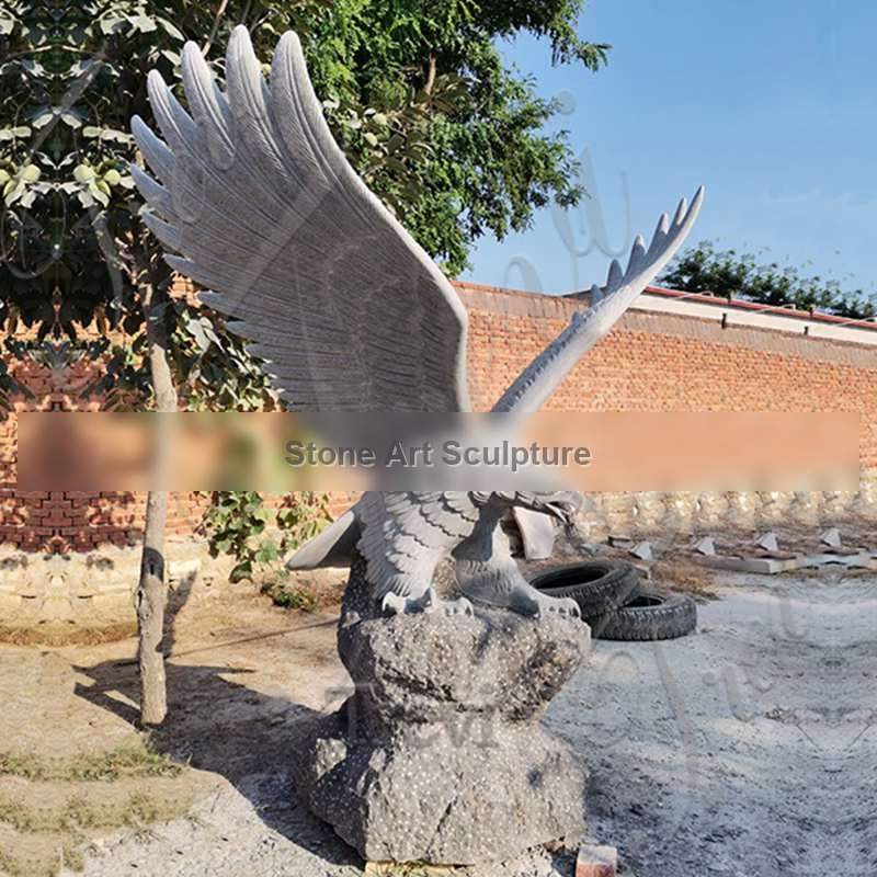 Most Realistic Marble Eagle Statue for Outdoor Decor MOK1-127 detail image
