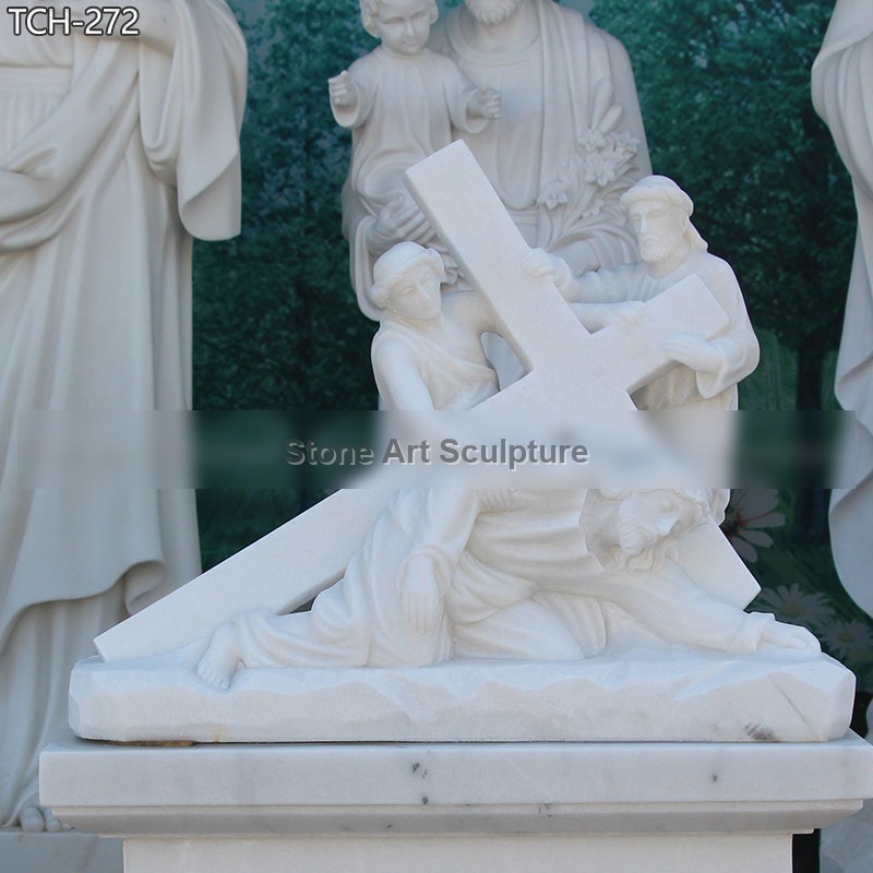Station VII | Jesus Falls The Second Time Statue detail image