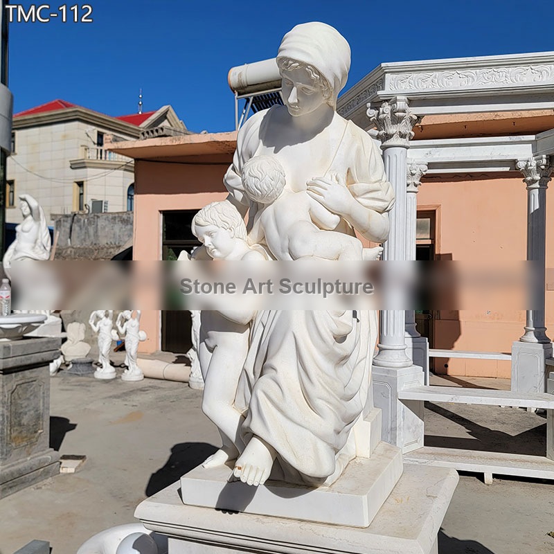 High Quality Marble Mother And Child Statue for Sale detail image