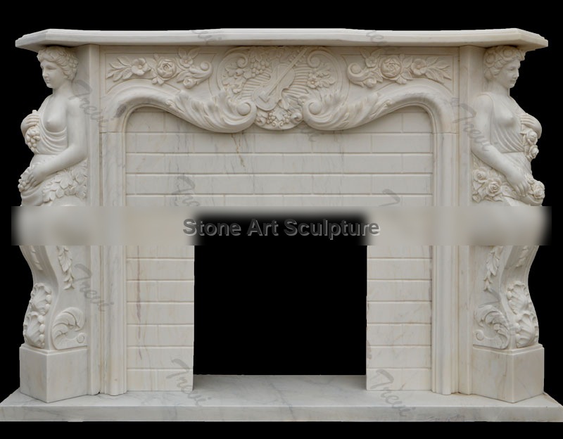 Decorating large french style fireplace mantels shelf for sale TMFP-14 detail image