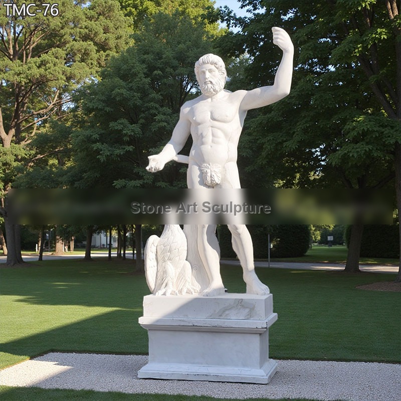 6 Feet Famous Marble Zeus Greek God Statue TMC-76