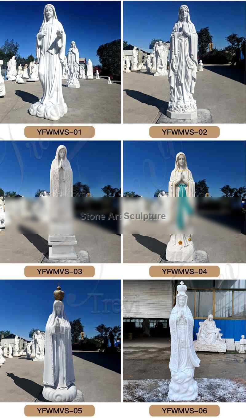 Marble Outdoor Mother Mary Statue Garden Decor for Sale CHS-835 detail image