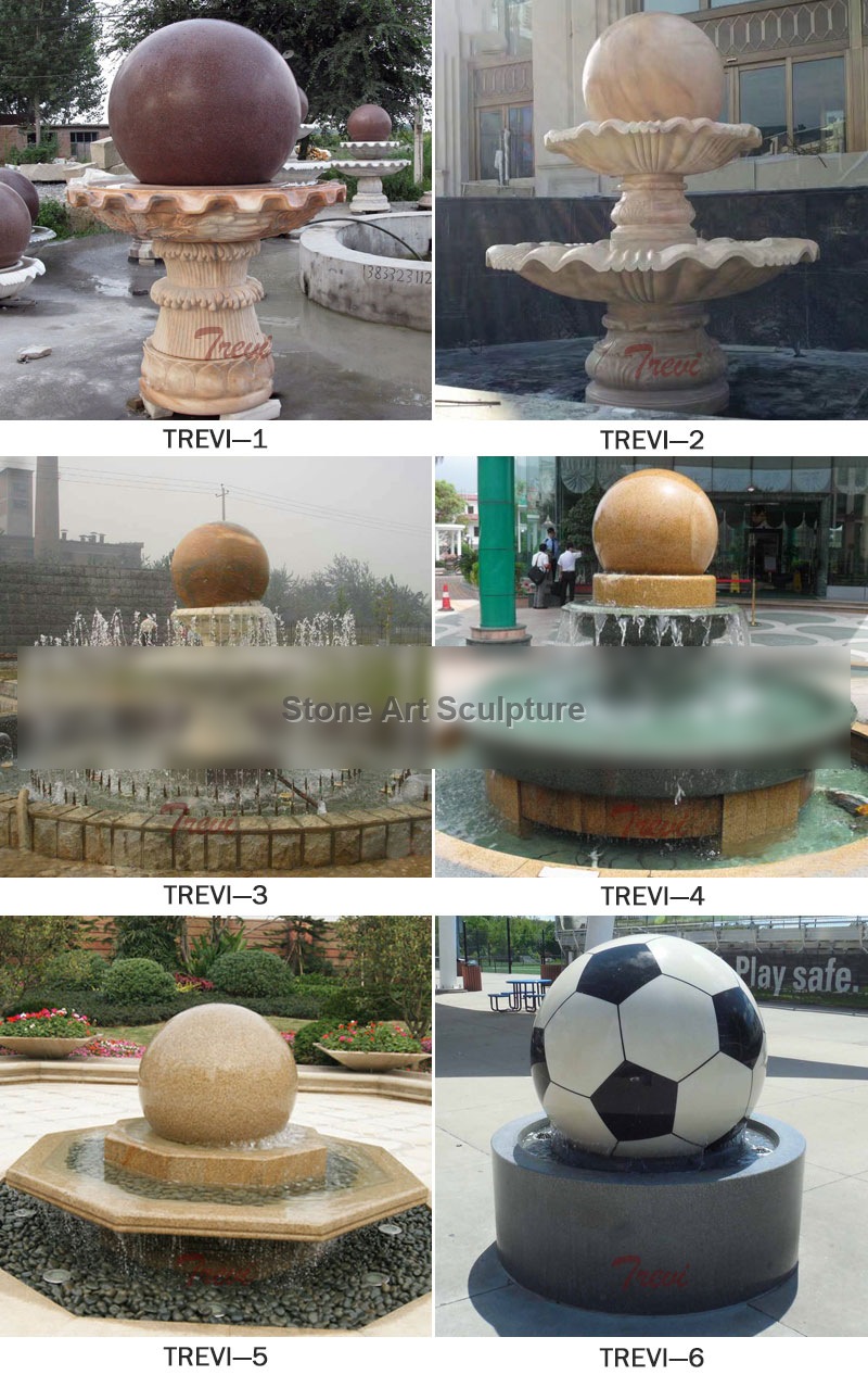 Black Granite Rotating Ball Water Fountain for Sale MOKK-177 detail image