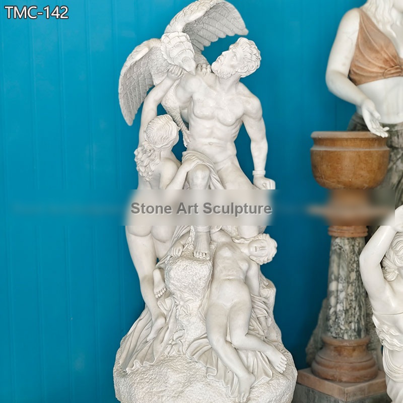 Prometheus Bound Sculpture Marble Replica detail image