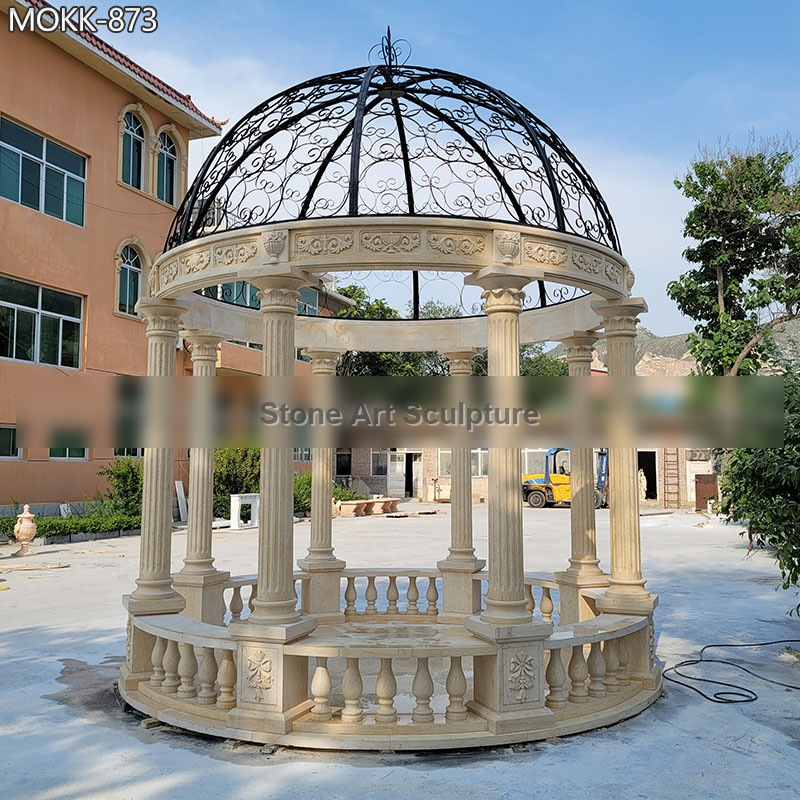 Outdoor Decoration Classic Marble Gazebo for Sale MOKK-873 detail image