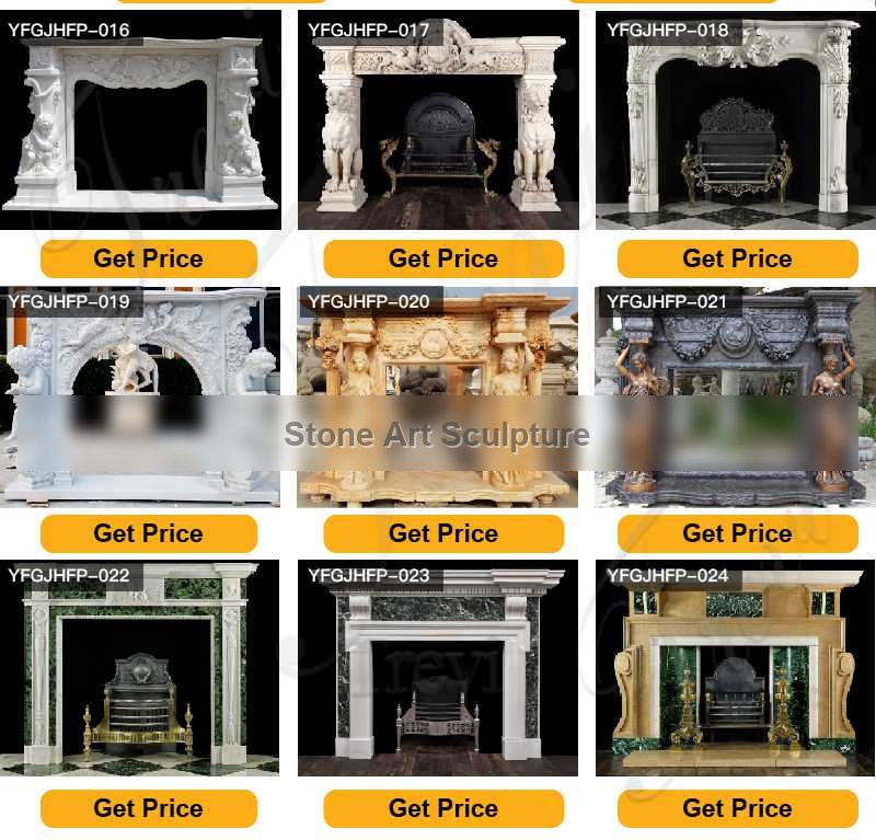 Modern Natural Marble Fireplace suround for Sale MOKK-489 detail image