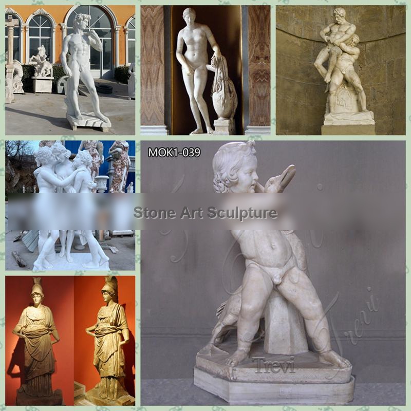 Famous Greek Boy with Goose Marble Statue Replica for Sale MOK1-039 detail image