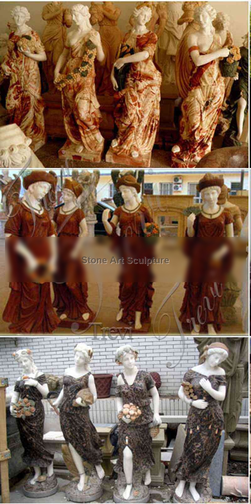 Life Size Four Seasons Marble Statues Outdoor Decor for Sale MOK1-002 detail image
