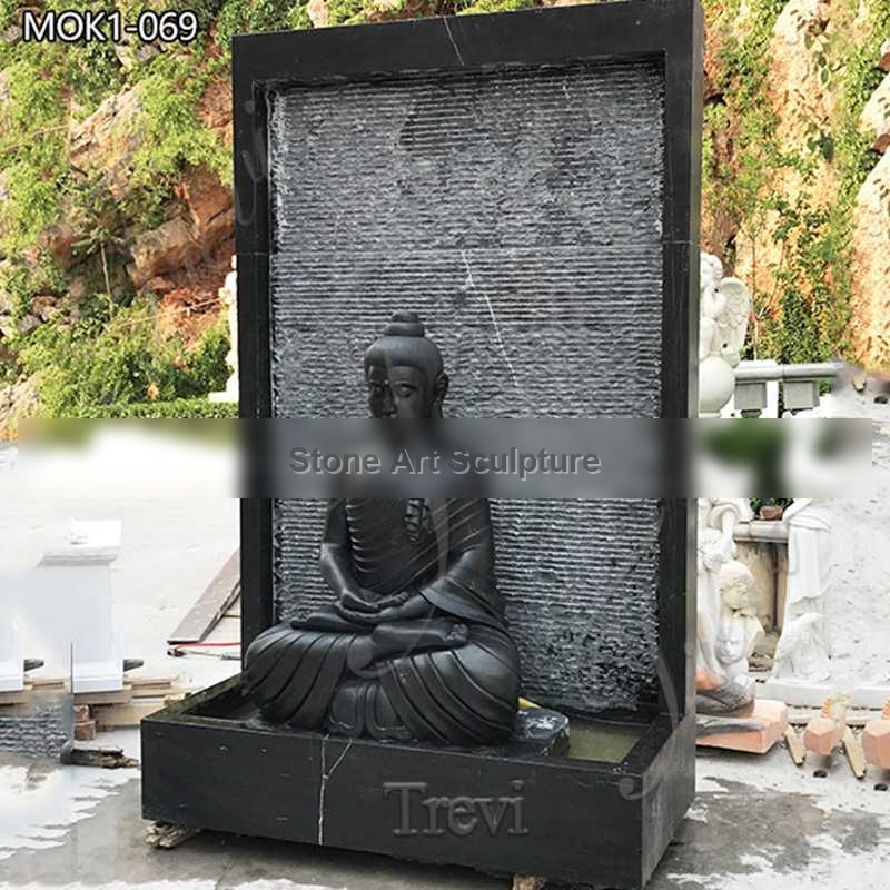 Marble Sitting Buddha Statue for Outdoor Manufacturer MOK1-069 detail image