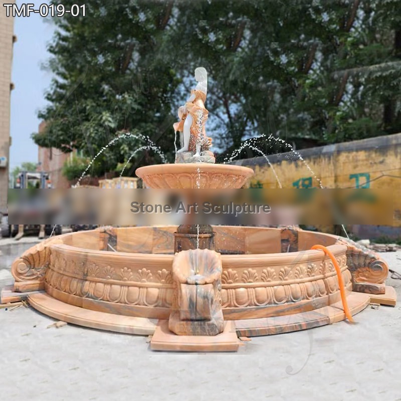 Beige Marble Extra Large Outdoor Fountains for Sale TMF-019 detail image