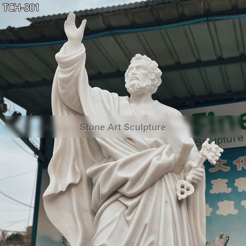 Marble St Peter Sculpture for Church TCH-301 detail image