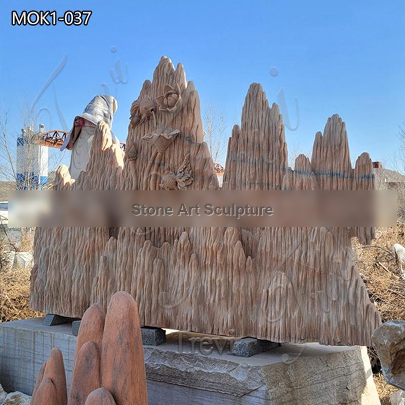 Large Yard Statues of Marble Rockery Garden Decor for Sale MOK1-037