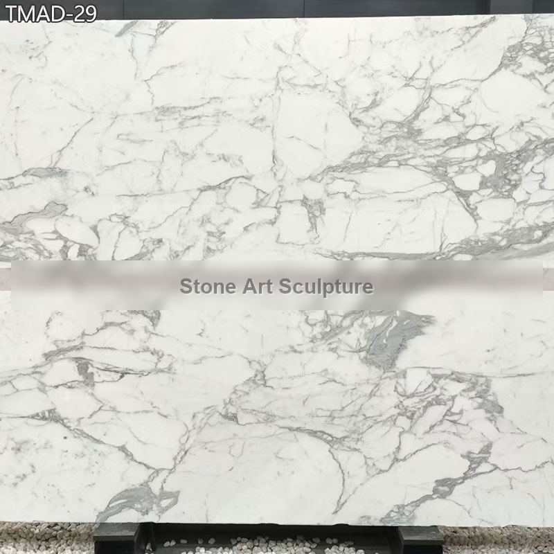 White Natural Polished Calacatta Calcutta Carrara Marble Slabs 2 cm