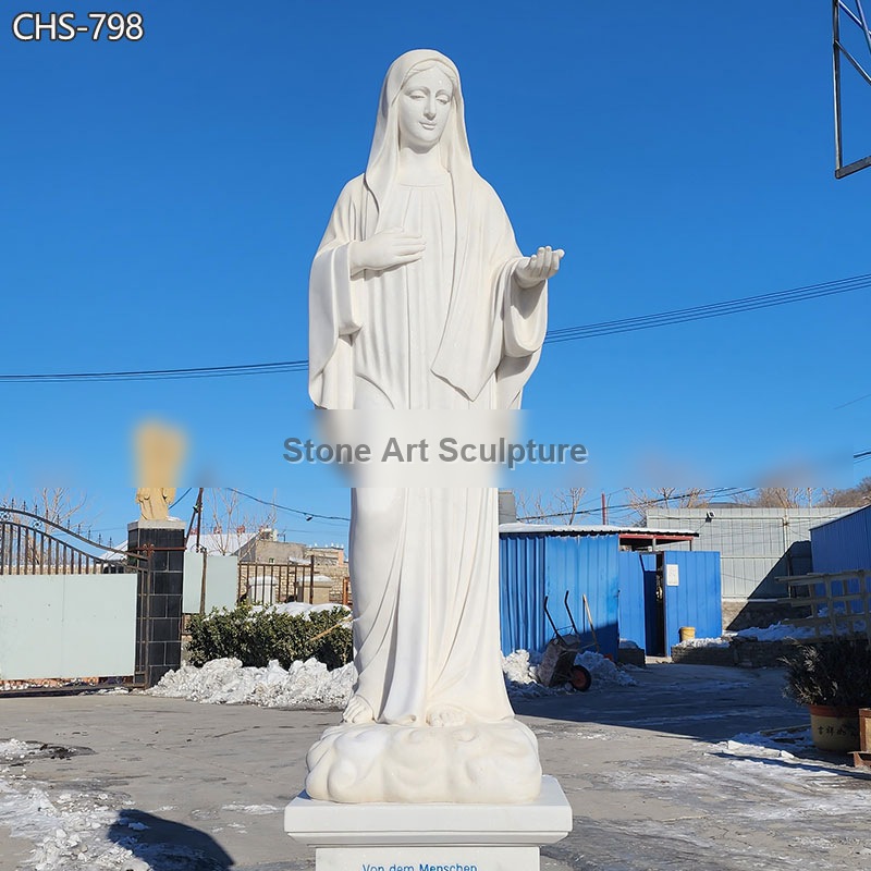 White Marble Catholic Outdoor Statues Virgin Mary for Sale CHS-798
