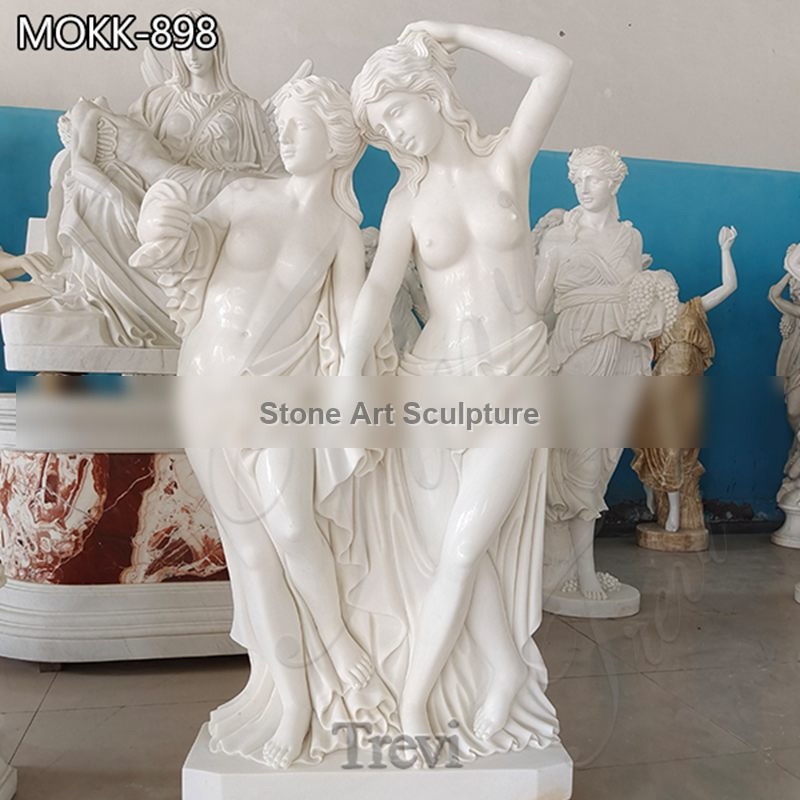 White Marble Statue Woman Garden Decor for Sale MOKK-898 detail image