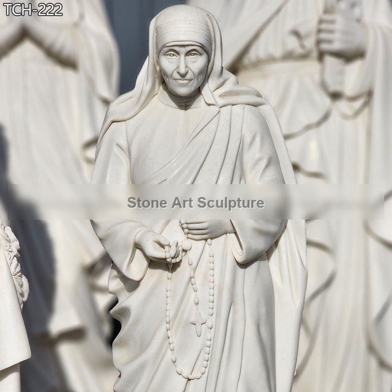 Marble St. Teresa of Calcutta Statue for Church TCH-222 detail image