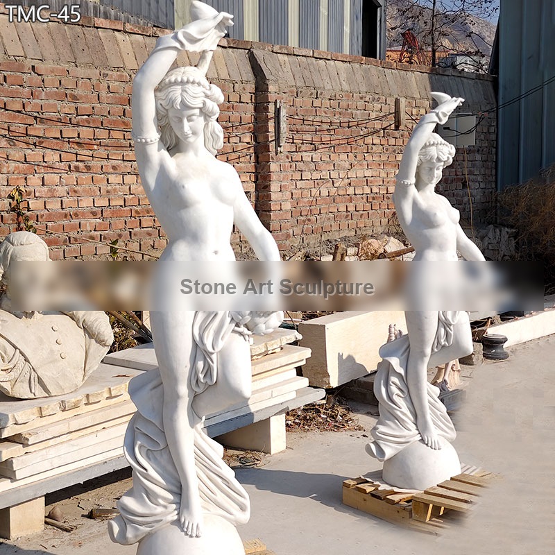 Beautiful Greek Marble Nude Garden Statues for Sale TMC-45 detail image