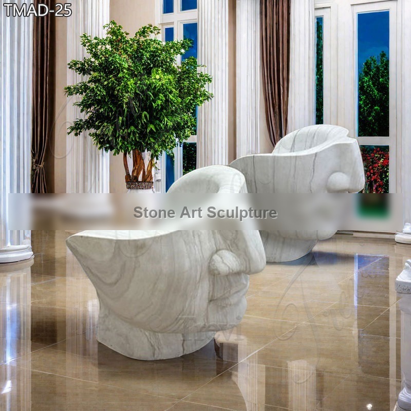 Marble Face Chairs High-End Home Decor detail image
