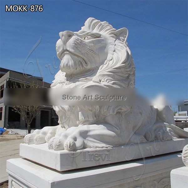 Large Marble Lying Lion Statues for Sale China Factory MOKK-876 detail image