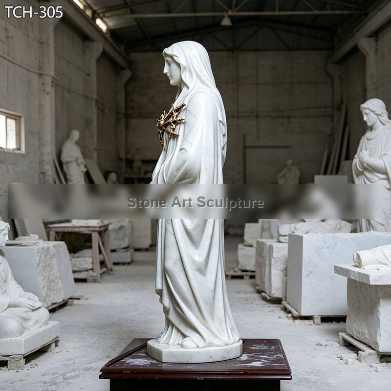 Marble St Mary MacKillop Statue detail image