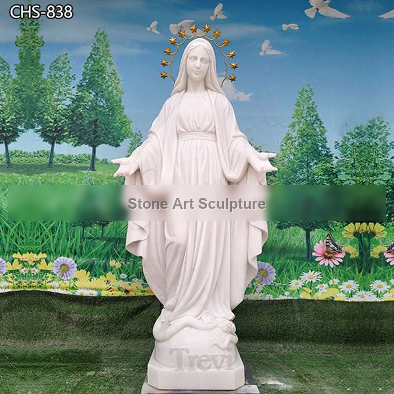 Life-size Marble Mother Mary Statue for Sale Church Decor CHS-838