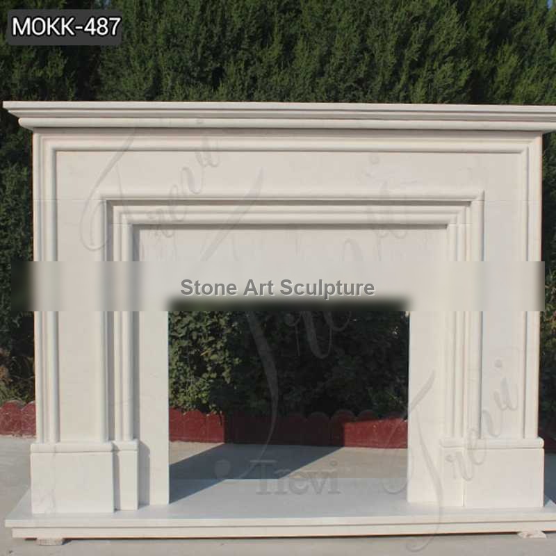 Hand Carved White Marble Georgian Fireplace Mantels and Surrounds for Sale MOKK-138 detail image