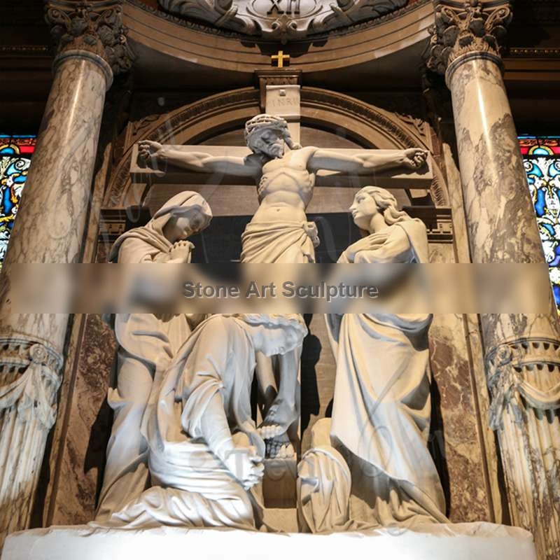 Marble Life-size Catholic Crucifixion of Jesus Statues for Sale CHS-896 detail image