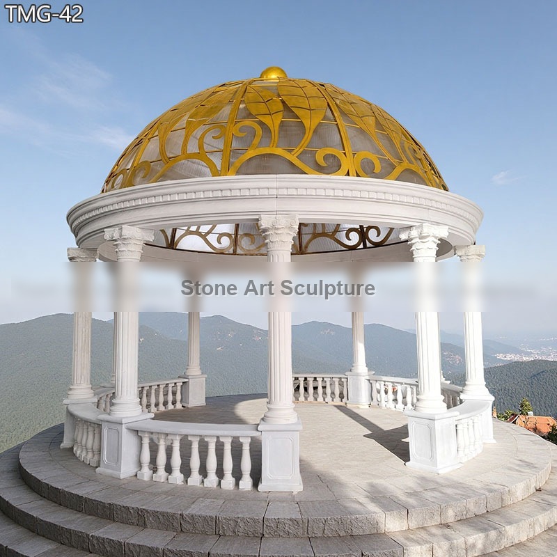 Marble Golden Top Gazebo for Outdoor TMG-42