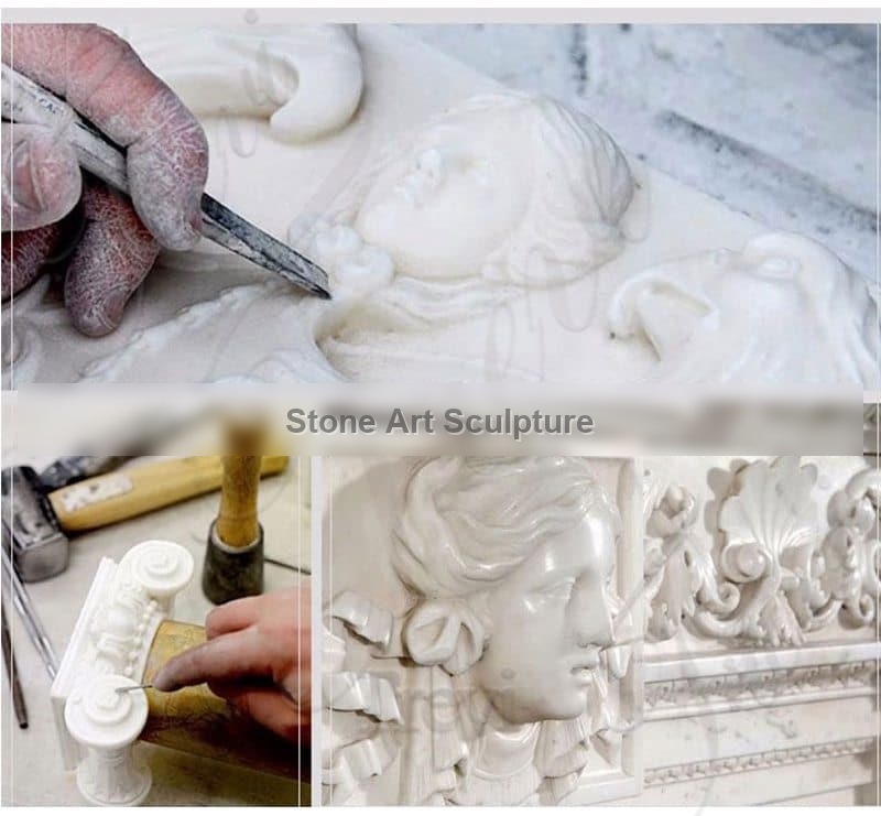 Classic White Marble Flowerpot Flower Base for Sale MOKK-832 detail image