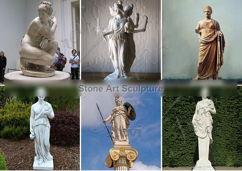 Charming Marble Sun Goddess Statue for Garden MOK1-091 detail image