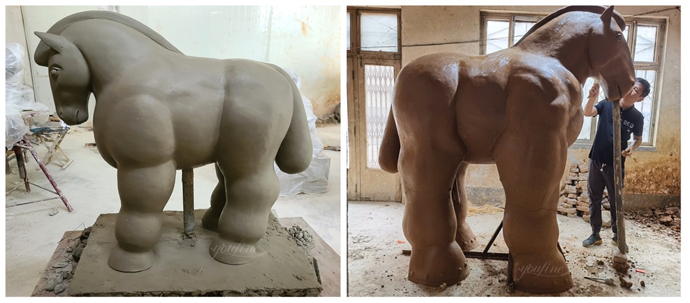 Fernando Botero Horse clay model