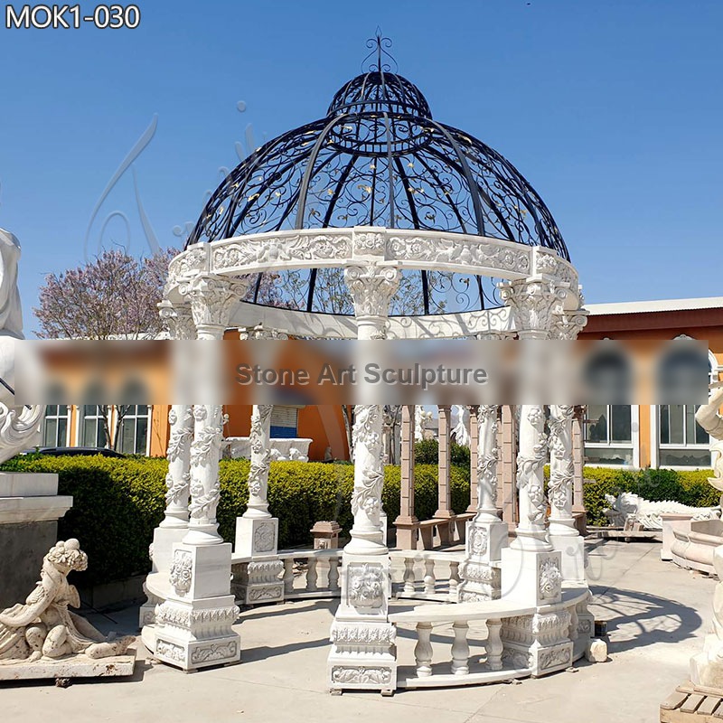 Luxurious Marble White Gazebo for Wedding Decoration MOK1-030 detail image
