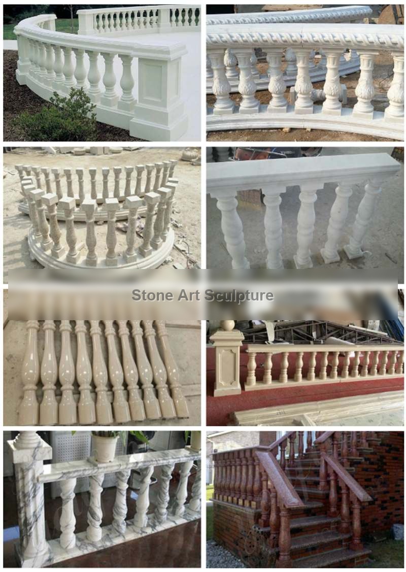 Custom Design Cheap Prices Marble Stairs Pillar for Indoor Decoration MOKK-364 detail image