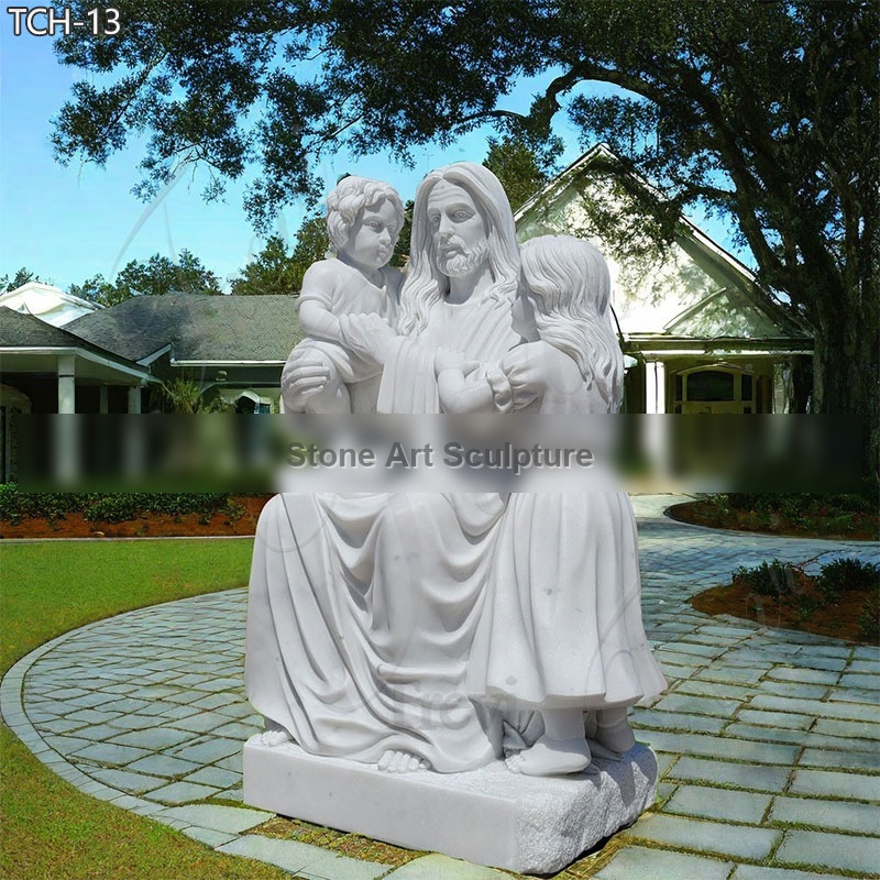 Outdoor Large Catholic Statues of Jesus Christ with Children TCH-13
