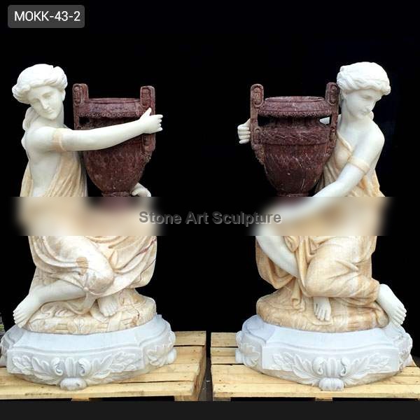 Hot Sale Large Modern Outdoor Plant Pots Carved Figure Statue for Sale MOKK-43-2