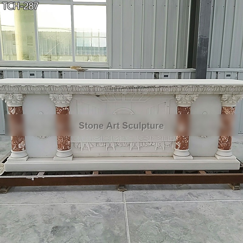 Marble Traditional Catholic Altar with Religious Relief detail image