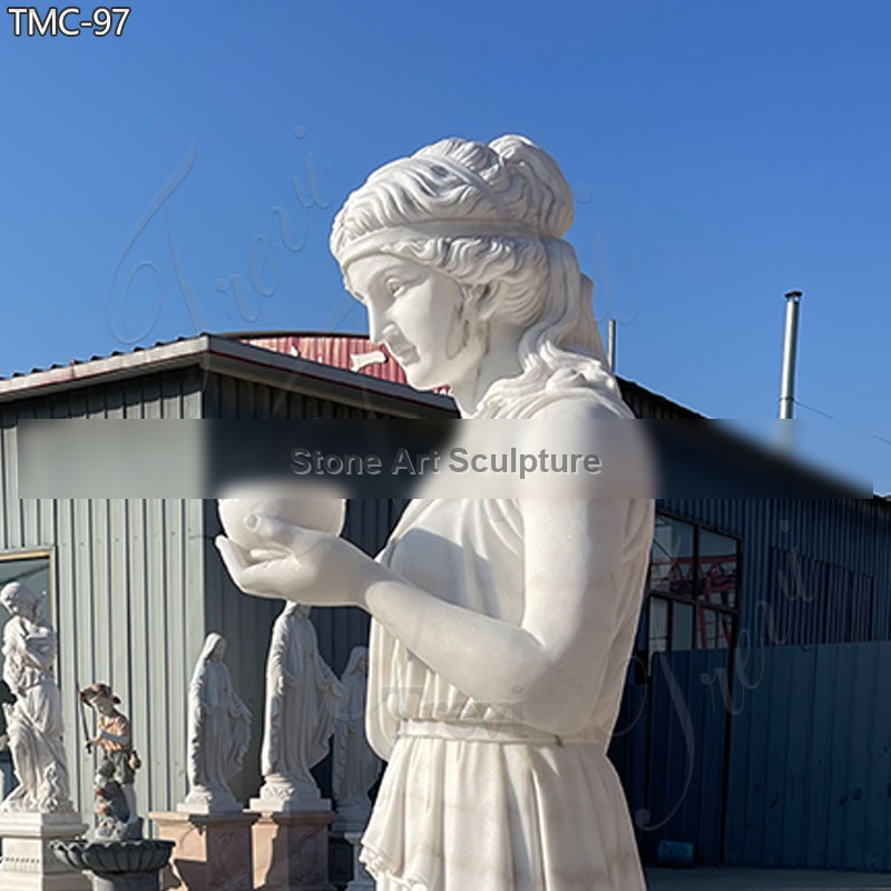 Marble Hebe Goddess of Youth Statue detail image