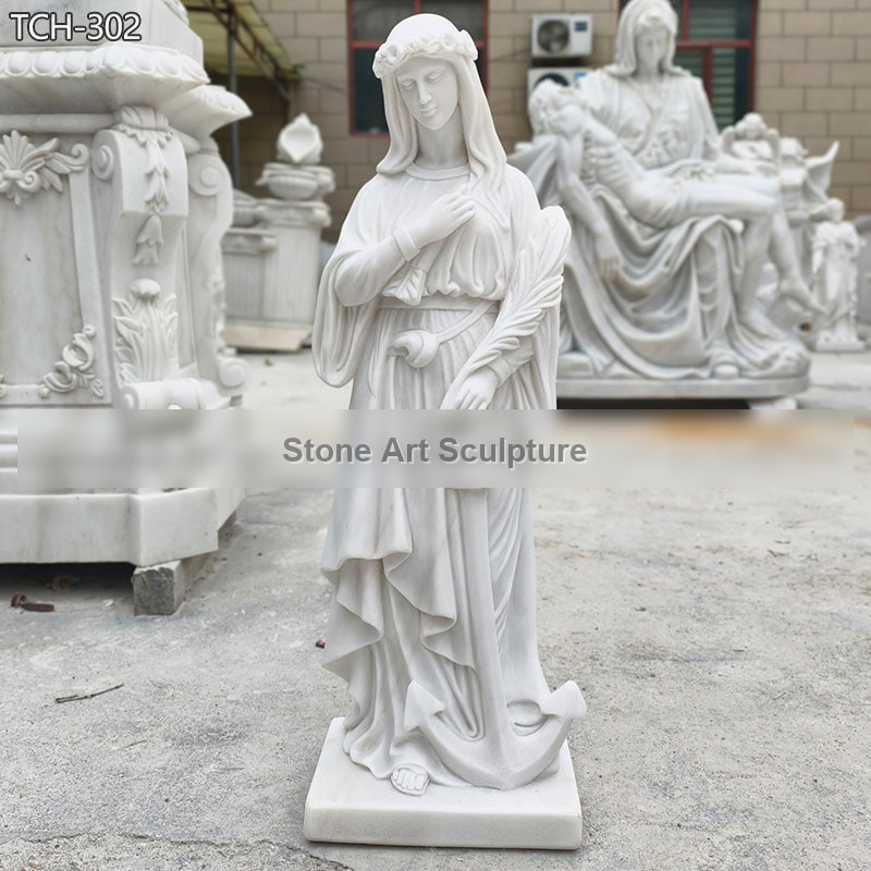 5 Feet Marble St. Philomena Garden Statue TCH-302 detail image